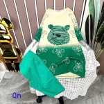 Đồ bộ quần ngố áo tay ngắn cổ tròn in hình