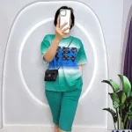 Đồ bộ quần ngố áo tay ngắn form rộng in chữ
