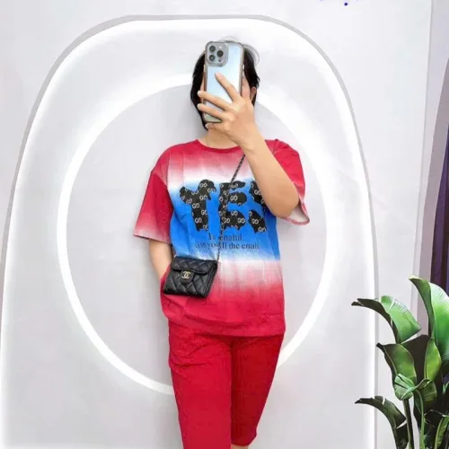 Đồ bộ quần ngố áo tay ngắn form rộng in chữ