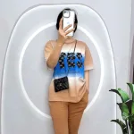 Đồ bộ quần ngố áo tay ngắn form rộng in chữ