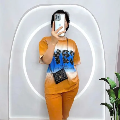 Đồ bộ quần ngố áo tay ngắn form rộng in chữ