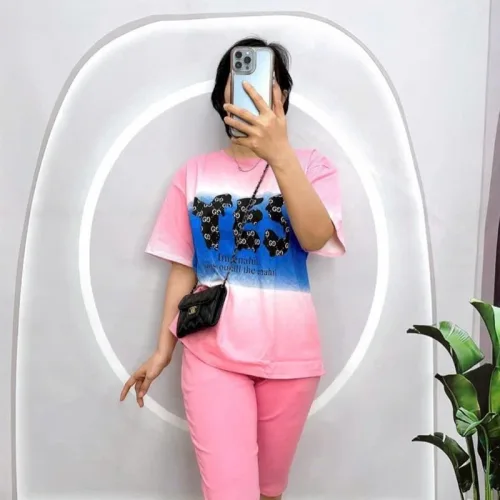 Đồ bộ quần ngố áo tay ngắn form rộng in chữ