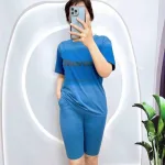 Đồ bộ quần ngố áo tay ngắn in chữ