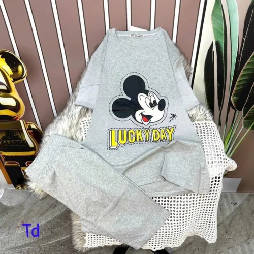 Đồ bộ quần ngố áo tay ngắn in hình chuột