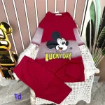 Đồ bộ quần ngố áo tay ngắn in hình chuột
