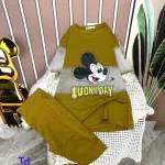 Đồ bộ quần ngố áo tay ngắn in hình chuột