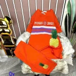 Đồ bộ quần ngố áo tay ngắn in hình dứa