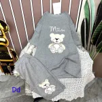Đồ bộ quần ngố áo tay ngắn in hình gấu