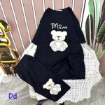 Đồ bộ quần ngố áo tay ngắn in hình gấu