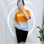 Đồ bộ quần ngố đen áo tay ngắn cổ tròn 2 màu