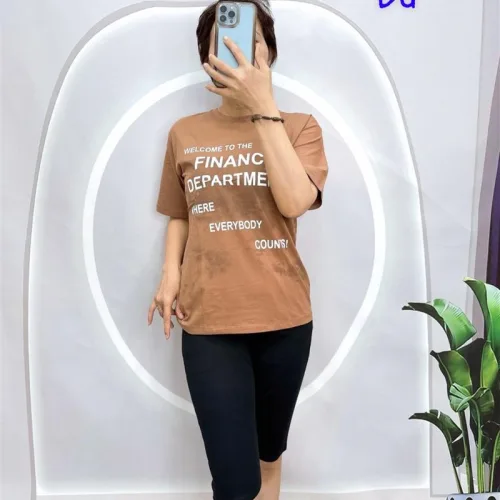 Đồ bộ quần ngố đen áo tay ngắn in nhiều chữ