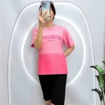 Đồ bộ quần ngố đen áo tay ngắn cổ tròn 2 màu