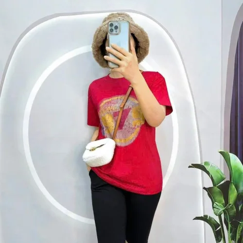 Đồ bộ quần ngố đen áo tay ngắn cổ tròn in chữ