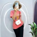 Đồ bộ quần ngố đen áo tay ngắn cổ tròn in chữ