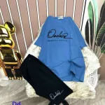 Đồ bộ quần ngố đen áo tay ngắn in chữ