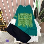 Đồ bộ quần ngố đen áo tay ngắn in chữ