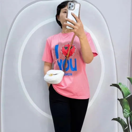 Đồ bộ quần ngố đen áo tay ngắn in chữ