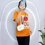 Đồ bộ quần ngố đen áo tay ngắn in chữ