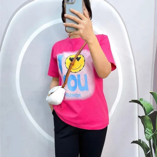 Đồ bộ quần ngố đen áo tay ngắn in chữ
