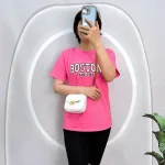 Đồ bộ quần ngố đen áo tay ngắn in chữ