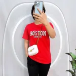 Đồ bộ quần ngố đen áo tay ngắn in chữ
