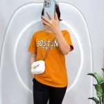 Đồ bộ quần ngố đen áo tay ngắn in chữ