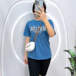 Đồ bộ quần ngố đen áo tay ngắn in chữ