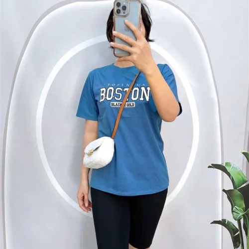 Đồ bộ quần ngố đen áo tay ngắn in chữ
