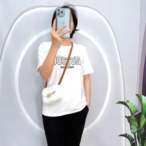Đồ bộ quần ngố đen áo tay ngắn in chữ