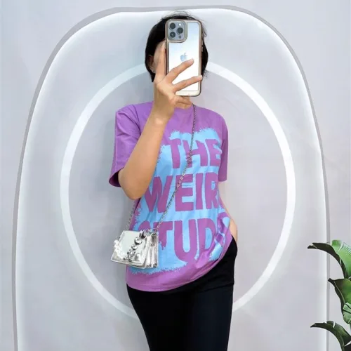 Đồ bộ quần ngố đen áo tay ngắn in chữ