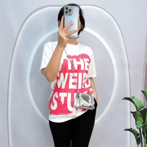 Đồ bộ quần ngố đen áo tay ngắn in chữ