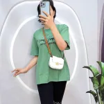 Đồ bộ quần ngố đen áo tay ngắn in chữ form rộng