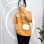 Đồ bộ quần ngố đen áo tay ngắn in chữ form rộng
