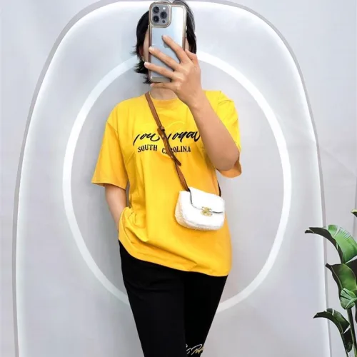 Đồ bộ quần ngố đen áo tay ngắn in chữ form rộng