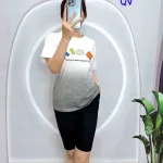 Đồ bộ quần ngố đen áo tay ngắn in chữ nice
