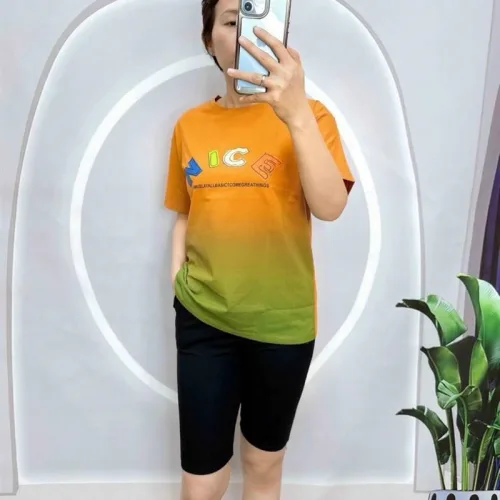 Đồ bộ quần ngố đen áo tay ngắn in chữ nice