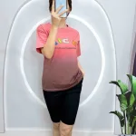 Đồ bộ quần ngố đen áo tay ngắn in chữ nice