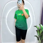 Đồ bộ quần ngố đen áo tay ngắn in chữ nice