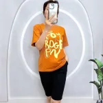 Đồ bộ quần ngố đen áo tay ngắn in hình