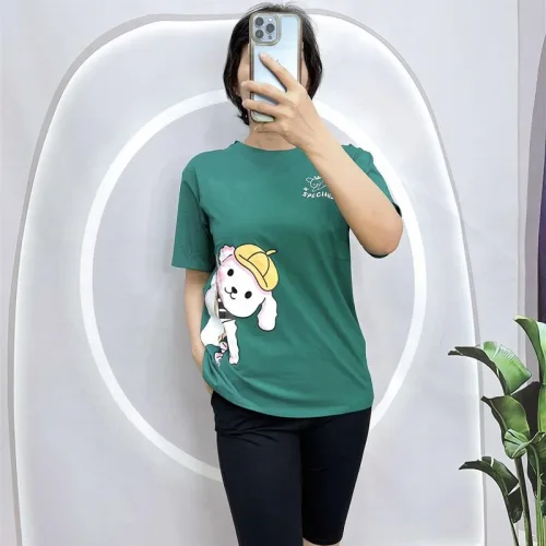 Đồ bộ quần ngố đen áo tay ngắn in hình