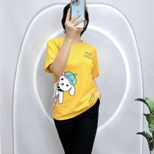 Đồ bộ quần ngố đen áo tay ngắn in hình
