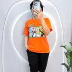 Đồ bộ quần ngố đen áo tay ngắn in hình