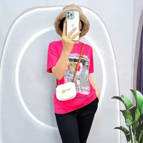 Đồ bộ quần ngố đen áo tay ngắn in hình