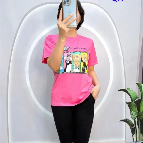 Đồ bộ quần ngố đen áo tay ngắn in hình
