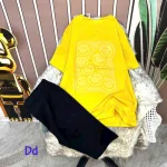 Đồ bộ quần ngố đen áo tay ngắn in hình