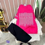Đồ bộ quần ngố đen áo tay ngắn in hình