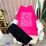 Đồ bộ quần ngố đen áo tay ngắn in hình
