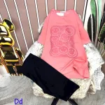 Đồ bộ quần ngố đen áo tay ngắn in hình
