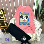 Đồ bộ quần ngố đen áo tay ngắn in hình chuột mickey