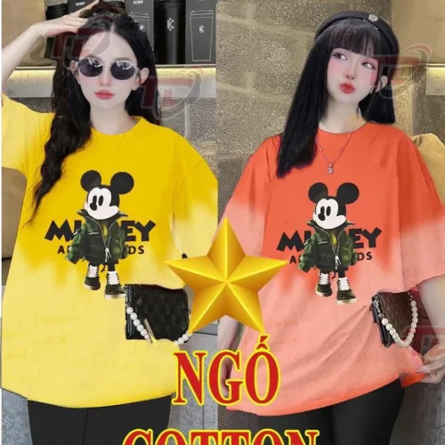 Đồ bộ quần ngố đen áo tay ngắn in hình chuột mickey